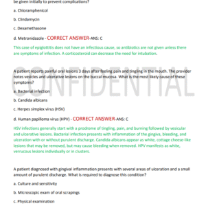 NURS 6531 ACTUAL Final REVIEW EXAM/NURS 6531 280 QUESTIONS AND CORRECT ANSWERS LATEST VERSION 2025-2026 graded A+ most tested questions covered - Image 4