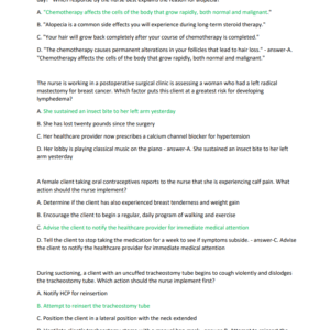 HESI MED-SURG PRACTICE EXAM QUESTIONS AND VERIFIED ANSWERS 2024 2 025 ߤ //GRADED A+ - Image 4