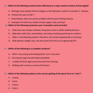 ATI TEAS English 2025-2026 LATEST VERSION GRADED A+ (ANSWERS LOCATED AT THE BOTTOM OF THE PAGE) - Image 3