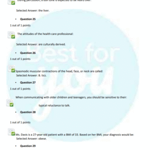 NURS 6512/ NURS 6512 Advanced Health Assessment/ NURS 6512 Midterm Exam 200 Questions and Answers 99% Correct/ NURS 2025-2026 Updated Version covering most tested questions - Image 4