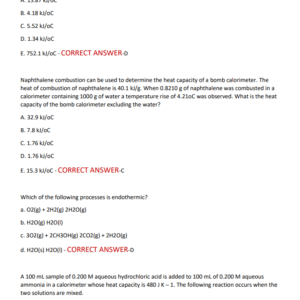 STRAIGHTERLINE CHEMISTRY FINAL EXAM VERSION 2 LATEST 2025-2026 WITH 450 QUESTIONS AND CORRECT VERIFIED ANSWERS/ STRAIGHTERLINE CHEMISTRY FINAL EXAM 2025/2026 (NEW!!) - Image 3