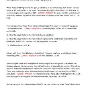 NFHS - OFFICIATING SOCCER: OFFSIDE RULE ACTUAL EXAM QUESTIONS WITH COMPLETE SOLUTION GUIDE (A+ GRADED 100% VERIFIED) LATEST VERSION 2025!! - Image 3