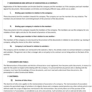 LECTURE NOTES: COMPREHENSIVE COMPANY LAW NOTES