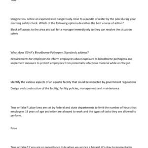 LIFEGUARD INSTRUCTOR WRITTEN TEST LATEST 2025 WITH ACTUAL QUESTIONS AND CORRECT VERIFIED ANSWERS/ALREADY GRADED A+ 100% - Image 4