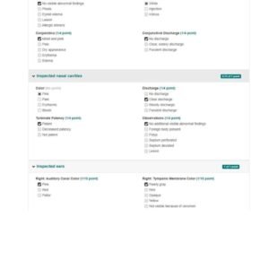 This document provides the complete subjective and objective data for the HEENT (Head, Eyes, Ears, Nose, and Throat) - Image 2