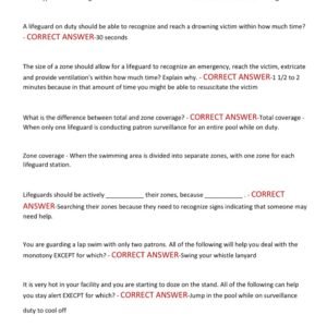 American Red Cross Lifeguarding Final Written Exam 120 QUESTIONS AND COPRRECT ANSWERS 2025-2026 latest already graded A+ - Image 2