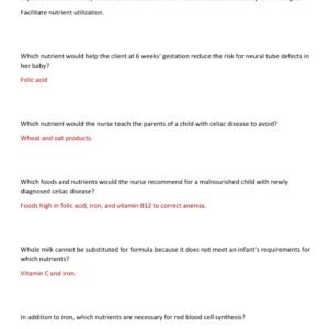 WGU D440 OA Health and nutrition D440 OA 100 QUESTIONS AND CORRECT ANSWERS 2025-2026 LATEST ALREADY GRADED A+ - Image 3