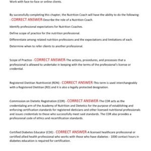 NASM WEIGHT LOSS SPECIALIST Practice 200 QUESTIONS AND CORRECT ANSWERS 2025-2026 LATEST ALREADY GRADED A+ - Image 3