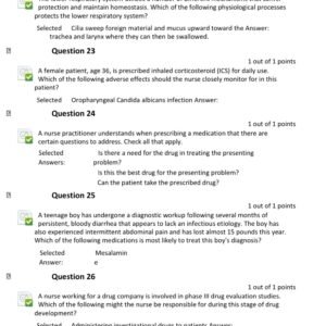 NURS 6521 ADVANCED PHARMACOLOGY MID-TERM (WEEK 11} EXAM Answers 100 QUESTIONS AND CORRECT ANSWERS 2025-2026 LATEST - Image 3