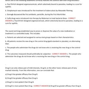 PHAR 100 ACTUAL EXAM 200 QUESTIONS AND CORRECT ANSWERS (VERIFIED ANSWERS)|AGRADE