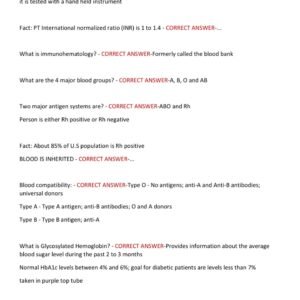 Phlebotomy NHA/CPT NHA 2025 UPDATE| COMPREHENSIVE QUESTIONS AND VERIFIED ANSWERS (COMPLETE SOLUTIONS) GUARANTEED. SUCCESS|GRADE A+!! (100% ACCURATE) GET IT RIGHT!! - Image 3
