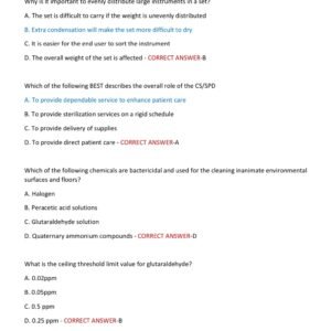 Sterile Processing - Final ACTUAL Exam 100 QUESTIONS AND CORRECT ANSWERS 2025-2026 LATEST ALREADY GRADED A+