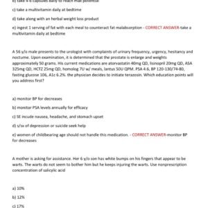 NAPLEX ACTUAL EXAM 150 QUESTIONS AND CORRECT ANSWERS 2025-2026 LATEST ALREADY GRADED A+ - Image 5