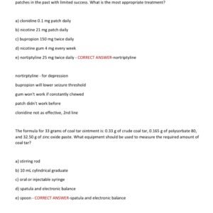 NAPLEX ACTUAL EXAM 100 QUESTIONS AND CORRECT ANSWERS 2025-2026 LATEST ALREADY GRADED A+ - Image 4