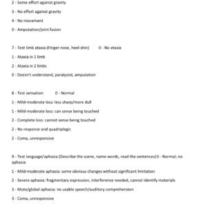 NIH Stroke Scale Group B Patient 1-6, NIH Stroke Scale - Image 3
