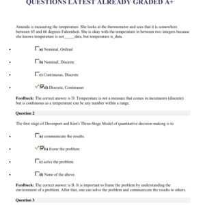 WGU C207 OA Final Self-Assessment 200 QUESTIONS & ANSWERS 2025-2026 COVERING MOST TESTED QUESTIONS LATEST ALREADY GRADED A+