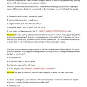 EVOLVE ELSEVIER HESI MED SURG ACTUAL EXAM WITH 150 REAL EXAM QUESTIONS AND CORRECT ANSWERS WITH WEL - Image 3