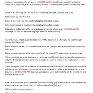 WGU C777 OBJECTIVE ASSESSMENT 2025-2026 PRACTICE TEST BANK WITH 350 QUESTIONS AND CORRECT VERIFIED ANSWERS/ C777 OA WEB DEVELOPMENT APPLICATIONS (MOST RECENT!) - Image 3
