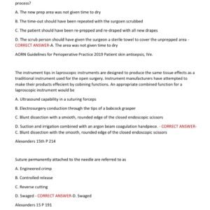 NIFA Perioperative ACTUAL TEST QUIZ 70 QUESTIONS WITH DETAILED ANSWERS 2025-2026 LATEST ALREADY GRADED A+ - Image 3