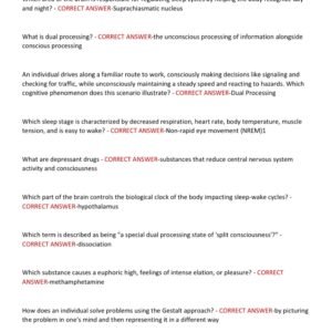 WGU D570 Cognitive Psychology Pre-assessment and Assessment Practice Questions and Correct Answers Plus Study Guide/ D570 Exam Practice Guide Latest - Image 2