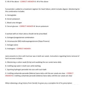 NSG 6005 Final Exam Practice Questions with Correct Answers| NSG 6005 Final Exam Practice Test With 100 Questions and Answers| NSG 6005 Final Exam Prep - Image 3
