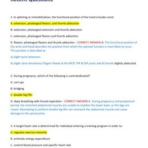 PEAT Exam 2025 latest Prep Test Bank with 400 practice questions and correct verified answers| NPTE PEAT Certification Exam Prep Test Bank Most Recent Questions