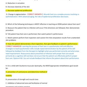 PEAT Exam 2025 latest Prep Test Bank with 400 practice questions and correct verified answers| NPTE PEAT Certification Exam Prep Test Bank Most Recent Questions - Image 2