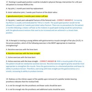 PEAT Exam 2025 latest Prep Test Bank with 400 practice questions and correct verified answers| NPTE PEAT Certification Exam Prep Test Bank Most Recent Questions - Image 3