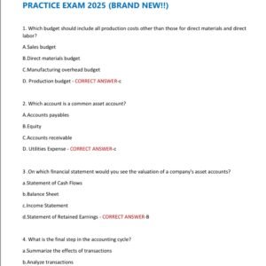 WGU D196 TEST BANK FOR OA AND PRE ASSESSMENT REVIEW 2025/2026 WITH 150 ACTUAL EXAM QUESTIONS AND CORRECT ANSWERS (100% CORRECT ANSWERS) D196 PRACTICE EXAM 2025 (BRAND NEW!!)