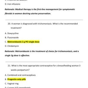 NU 665/ NU665 Primary Care Adult Woman II Exam Questions And Correct Answers (Verified Answers) Plus Rationales 2025 Q&A - Image 5