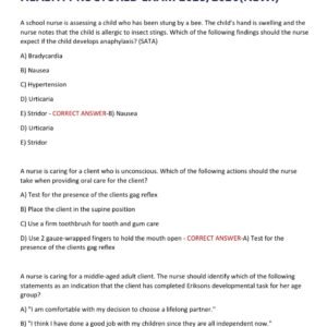 ATI RN COMMUNITY HEALTH CMS EXAM 2025- ALL 100 QUESTIONS AND CORRECT ANSWERS (100% CORRECT ANSWERS)/ CM ATI COMMUNITY HEALTH PROCTORED EXAM 2025/2026(NEW!)