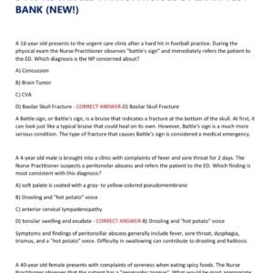 WGU D115 OA AND PRE-OA REVIEW TEST BANK (UNIT 2, 3, 4, 5, 6 &7) 400 REAL EXAM QUESTIONS AND CORRECT ANSWERS (GUARANTEED PASS)/ D115 ADVANCED PATHOPHYSIOLOGY EXAM TEST BANK (NEW!)