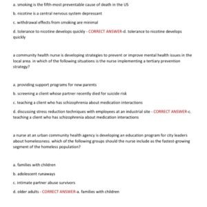 community health ATI 150 QUESTIONS AND CORRECT ANSWERS 2025-2026 LATEST AREADY GRADED A+ - Image 4
