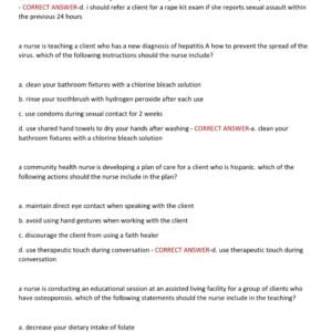 community health ATI 150 QUESTIONS AND CORRECT ANSWERS 2025-2026 LATEST AREADY GRADED A+ - Image 5