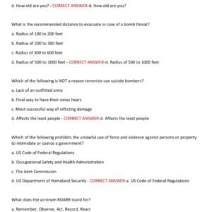 IAHSS BASIC OFFICER CERTIFICATION ACTUAL EXAM W ITH 150 QUESTIONS AND 100% CORRECT ANSWERS / IAHSS BASIC TRAINING FOR HEALTHCARE SECURITY OFFICERS CERTIFICATION EXAM (LATEST!!) - Image 2