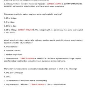 IAHSS Basic Training for Healthcare Security Officers (2025–2026 Edition) 200 QUESTIONS AND CORRECT ANSWERS GRADED A+ - Image 3