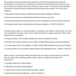 CCRN AACN PEDRIATIC ACTUAL TEST BANK EXAM 350 QUESTIONS AND CORRECT ANSWERS 2025-2026 LATEST ALREADY GRADED A+ - Image 2