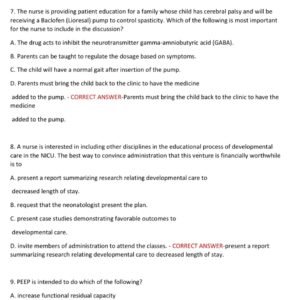CCRN (Pediatric) – AACN Critical Care Certification (2025–2026 Edition) 150 QUESTIONS AND CORRECT ANSWERS - Image 3