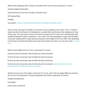 ARTHREX DEX 5 DAY REAL EXAM QUESTIONS AND CORRECT ANSWERS//GRADED A+ - Image 3