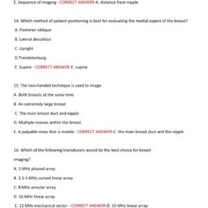 ARDMS Davies Breast Sonography ACTUAL EXAM 300 QUESTIONS AND CORRECT ANSWERS 2025-2026 LATEST GRADED A+ - Image 2