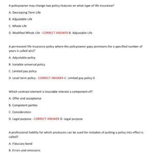 Michigan Life Insurance ACTUAL EXAM 200 QUESTIONS AND CORRECT ANSERS 2025-2026 LATEST COVERING MOST TESTED QUESTIONS - Image 2