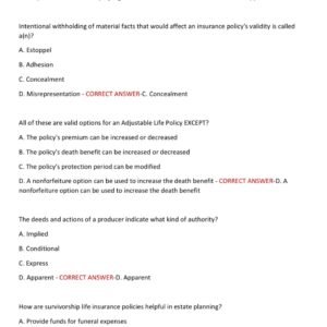 Michigan Life Insurance ACTUAL EXAM 200 QUESTIONS AND CORRECT ANSERS 2025-2026 LATEST COVERING MOST TESTED QUESTIONS - Image 3