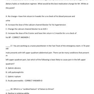 NR601 Final ACTUAL EXAM 300 QUESTIONS AND CORRECT ANSWERS COVERING ALL MOST TESTED QUESTIONS GRADED A+ - Image 4