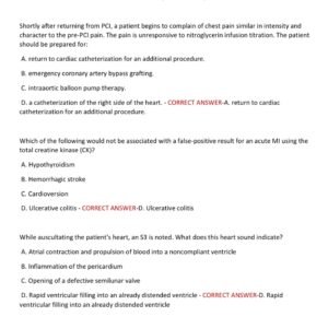CCRN Critical Care Registered Nurse.ACTUAL EXAM 80 QUESTIONS AND CORRECT ANSWERS 2025-2026 LATEST - Image 4