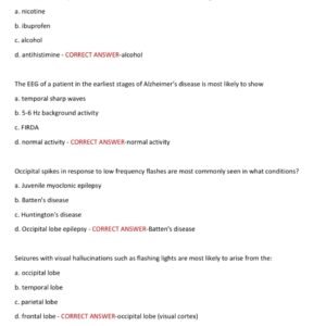 ABRET Correlation of History with EEG 70 QUESTIONS AND CORRECT ANSWERS 2025-2026 - Image 2