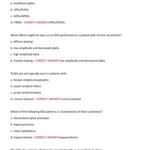 ABRET Correlation of History with EEG 70 QUESTIONS AND CORRECT ANSWERS 2025-2026 - Image 3