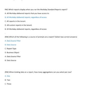 New 2025 Workday HCM Pro Core certification test Review with 130 real exam prep questions and answers/ workday Pro HCM core certification exam 2025 (new!)