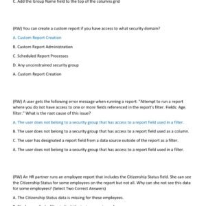 New 2025 Workday HCM Pro Core certification test Review with 130 real exam prep questions and answers/ workday Pro HCM core certification exam 2025 (new!) - Image 2