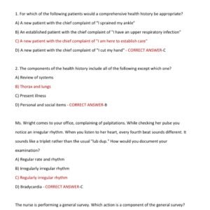 NU 518 EXAM WITH 400 QUESTIONS AND CORRECT ANSWERS/ NEW NU 528 EXAM 1 PRACTICE TEST QUESTIONS AND ANSWERS (NEW!)