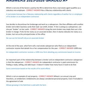 NEW york real estate license ACTUAL EXAM 200 QUESTIONS AND CORRECT ANSWERS 2025-2026 GRADED A+